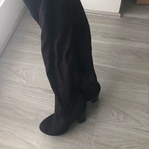 Black over the knee high boots